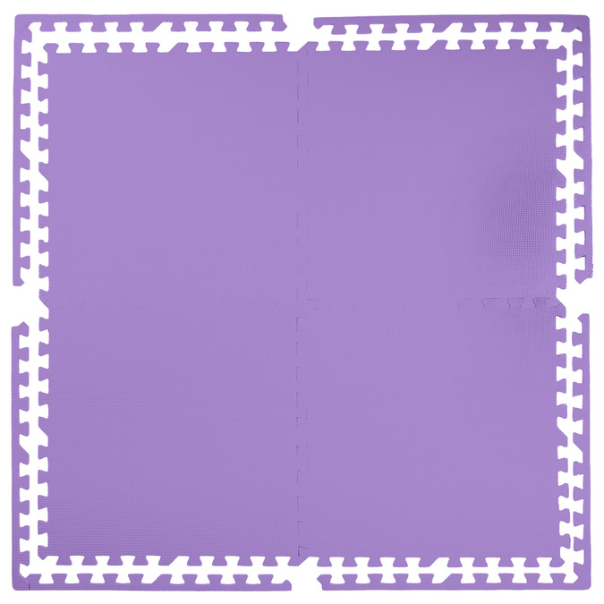 Foam floor puzzle mat 1cm (60x60cm) - Purple