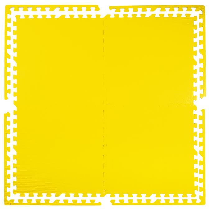Foam floor puzzle mat 1cm (60x60cm) - Yellow
