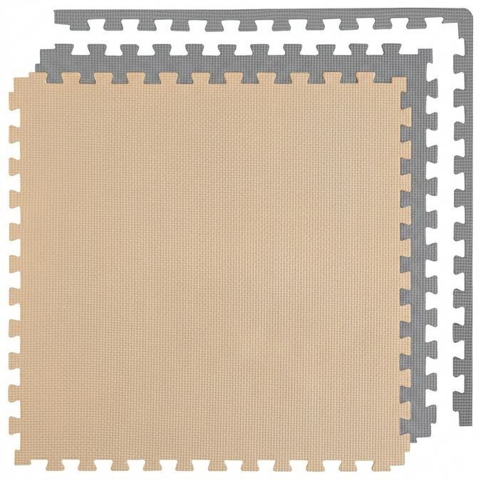 Foam floor puzzle mat 2cm (60x60cm) - Grey - MOCHA