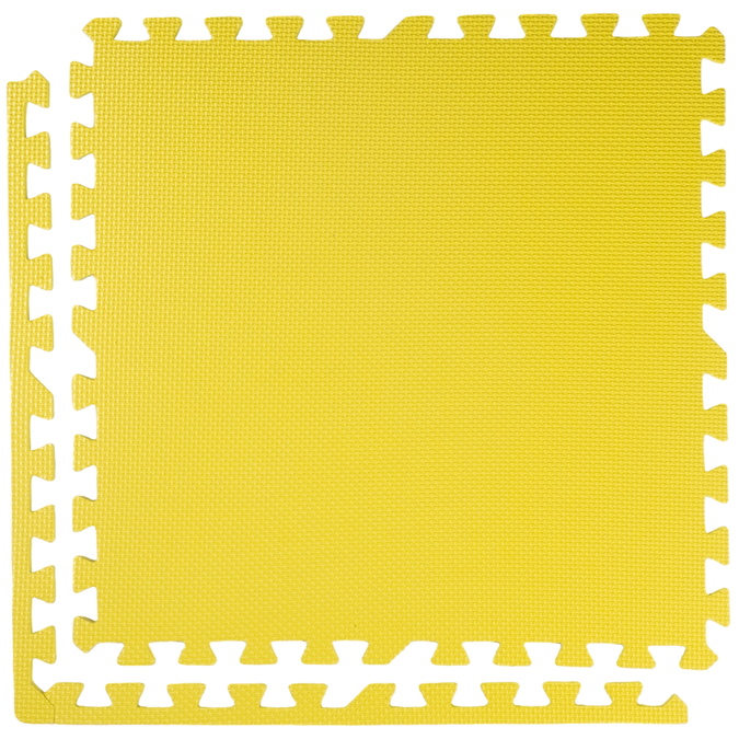 Foam floor puzzle mat 1cm (60x60cm) - Yellow